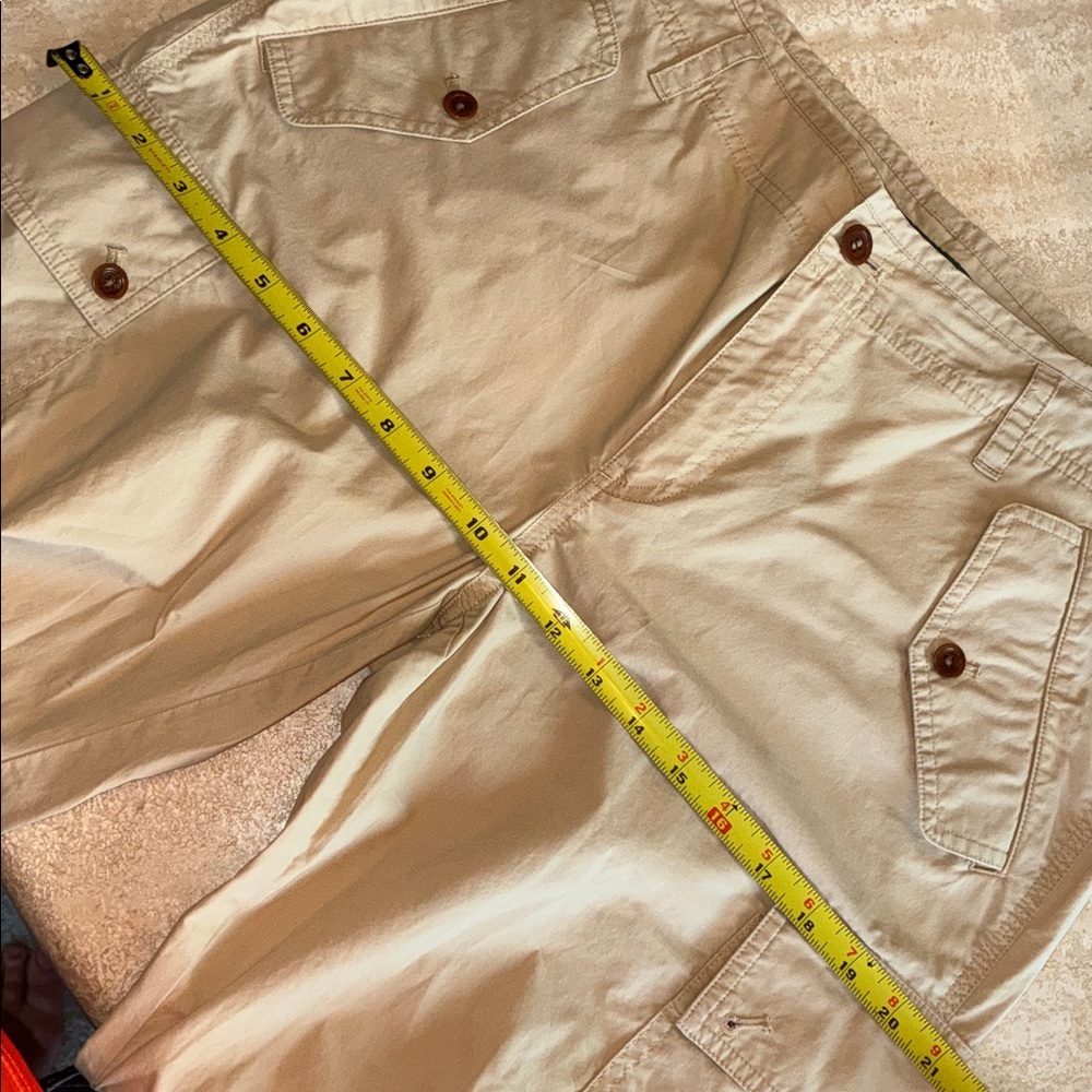 LRL Lauren Ralph Lauren Pants, Women, 10, Beige Drawstring Ankle Cargo EUC - Picture 14 of 17